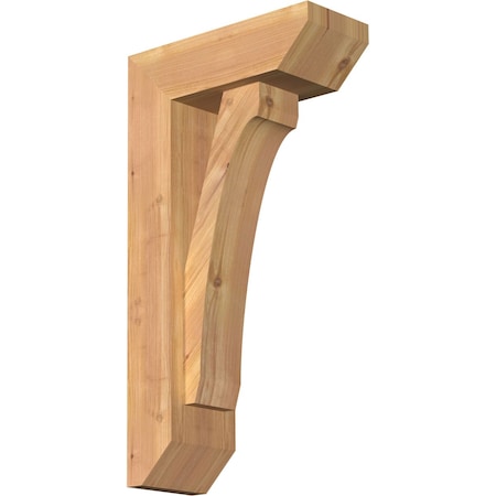 Ekena Millwork Legacy Slat Smooth Bracket w/ Offset Brace, Western Red Cedar, 5 1/2"W x 14"D x 26"H BKT0604X14X26LEC06SWR